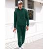 COOFANDY Men’s Tracksuit 2 Piece Hoodie Sweatsuit Sets Casual Athletic Jogging Suits Waffle Plaid Jacquard Outfits(Green)