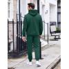 COOFANDY Men’s Tracksuit 2 Piece Hoodie Sweatsuit Sets Casual Athletic Jogging Suits Waffle Plaid Jacquard Outfits(Green)