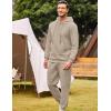 COOFANDY Men’s Tracksuit 2 Piece Hoodie Sweatsuit Sets Casual Athletic Jogging Suits Waffle Plaid Jacquard Outfits(Khaki)