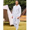 COOFANDY Men’s Tracksuit 2 Piece Hoodie Sweatsuit Sets Casual Athletic Jogging Suits Waffle Plaid Jacquard Outfits(White)