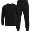 COOFANDY Men’s Tracksuit 2 Piece Long Sleeve Pullover Jogging Track Suit Athletic Casual Sweatsuit(1-black)