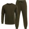 COOFANDY Men’s Tracksuit 2 Piece Long Sleeve Pullover Jogging Track Suit Athletic Casual Sweatsuit(Army Green)