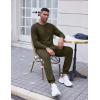 COOFANDY Men’s Tracksuit 2 Piece Long Sleeve Pullover Jogging Track Suit Athletic Casual Sweatsuit(Army Green)
