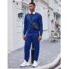 COOFANDY Men’s Tracksuit 2 Piece Long Sleeve Pullover Jogging Track Suit Athletic Casual Sweatsuit(Blue)