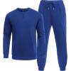 COOFANDY Men’s Tracksuit 2 Piece Long Sleeve Pullover Jogging Track Suit Athletic Casual Sweatsuit(Blue)