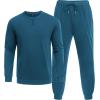 COOFANDY Men’s Tracksuit 2 Piece Long Sleeve Pullover Jogging Track Suit Athletic Casual Sweatsuit(Dark Blue)