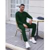 COOFANDY Men’s Tracksuit 2 Piece Long Sleeve Pullover Jogging Track Suit Athletic Casual Sweatsuit(Dark Green)