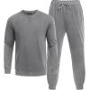 COOFANDY Men’s Tracksuit 2 Piece Long Sleeve Pullover Jogging Track Suit Athletic Casual Sweatsuit(Gray)