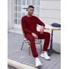 COOFANDY Men’s Tracksuit 2 Piece Long Sleeve Pullover Jogging Track Suit Athletic Casual Sweatsuit(Red)