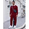 COOFANDY Men’s Tracksuit 2 Piece Long Sleeve Pullover Jogging Track Suit Athletic Casual Sweatsuit(Red)