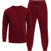 COOFANDY Men’s Tracksuit 2 Piece Long Sleeve Pullover Jogging Track Suit Athletic Casual Sweatsuit(Red)