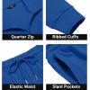 COOFANDY Men’s Tracksuit 2 Piece Quarter Zip Polo Athletic Sweatsuits Casual Running Jogging Sport Suit Sets(Blue)