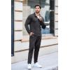 COOFANDY Men’s Tracksuit 2 Piece Quarter Zip Polo Athletic Sweatsuits Casual Running Jogging Sport Suit Sets(Dark Gray)