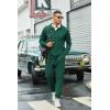 COOFANDY Men’s Tracksuit 2 Piece Quarter Zip Polo Athletic Sweatsuits Casual Running Jogging Sport Suit Sets(Dark Green)