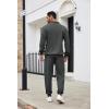 COOFANDY Men’s Tracksuit 2 Piece Quarter Zip Polo Athletic Sweatsuits Casual Running Jogging Sport Suit Sets(Dark Grey)