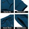 COOFANDY Men’s Tracksuit 2 Piece Quarter Zip Polo Athletic Sweatsuits Casual Running Jogging Sport Suit Sets(Denim Blue)