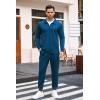 COOFANDY Men’s Tracksuit 2 Piece Quarter Zip Polo Athletic Sweatsuits Casual Running Jogging Sport Suit Sets(Denim Blue)