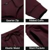 COOFANDY Men’s Tracksuit 2 Piece Quarter Zip Polo Athletic Sweatsuits Casual Running Jogging Sport Suit Sets(Wine Red)