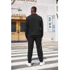 COOFANDY Men’s Tracksuit 2 Piece Quarter Zip Sweatsuit Workout Plaid Jacquard Jogging Suit Set(Black)