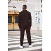 COOFANDY Men’s Tracksuit 2 Piece Quarter Zip Sweatsuit Workout Plaid Jacquard Jogging Suit Set(Brown)