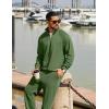 COOFANDY Men’s Tracksuit 2 Piece Relaxed Fit Half-zip Sweatsuits Athletic Running Jogging Suit Sets(Army Green)