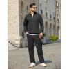 COOFANDY Men’s Tracksuit 2 Piece Relaxed Fit Half-zip Sweatsuits Athletic Running Jogging Suit Sets(Black)