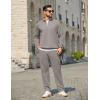 COOFANDY Men’s Tracksuit 2 Piece Relaxed Fit Half-zip Sweatsuits Athletic Running Jogging Suit Sets(Light Grey)