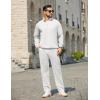 COOFANDY Men’s Tracksuit 2 Piece Relaxed Fit Half-zip Sweatsuits Athletic Running Jogging Suit Sets(White)