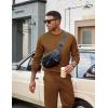 COOFANDY Men’s Tracksuit 2 Piece Sweatsuit Set Long Sleeve Pullover Athletic Suit For Sports Casual Fitness Jogging(Brown)
