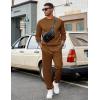 COOFANDY Men’s Tracksuit 2 Piece Sweatsuit Set Long Sleeve Pullover Athletic Suit For Sports Casual Fitness Jogging(Brown)