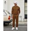 COOFANDY Men’s Tracksuit 2 Piece Sweatsuit Set Long Sleeve Pullover Athletic Suit For Sports Casual Fitness Jogging(Brown)