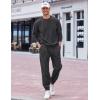 COOFANDY Men’s Tracksuit 2 Piece Sweatsuit Set Long Sleeve Pullover Athletic Suit For Sports Casual Fitness Jogging(Dark Grey)
