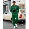 COOFANDY Men’s Tracksuit 2 Piece Sweatsuit Set Long Sleeve Pullover Athletic Suit For Sports Casual Fitness Jogging(Deep Green)