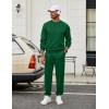 COOFANDY Men’s Tracksuit 2 Piece Sweatsuit Set Long Sleeve Pullover Athletic Suit For Sports Casual Fitness Jogging(Deep Green)