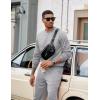 COOFANDY Men’s Tracksuit 2 Piece Sweatsuit Set Long Sleeve Pullover Athletic Suit For Sports Casual Fitness Jogging(Grey)