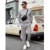 COOFANDY Men’s Tracksuit 2 Piece Sweatsuit Set Long Sleeve Pullover Athletic Suit For Sports Casual Fitness Jogging(Grey)