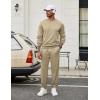 COOFANDY Men’s Tracksuit 2 Piece Sweatsuit Set Long Sleeve Pullover Athletic Suit For Sports Casual Fitness Jogging(Khaki)
