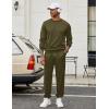 COOFANDY Men’s Tracksuit 2 Piece Sweatsuit Set Long Sleeve Pullover Athletic Suit For Sports Casual Fitness Jogging(Style B-army Green)