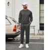 COOFANDY Men’s Tracksuit 2 Piece Sweatsuit Set Long Sleeve Pullover Athletic Suit For Sports Casual Fitness Jogging(Style B-dark Grey)