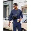 COOFANDY Men’s Tracksuit 2 Piece Sweatsuit Set Long Sleeve Pullover Athletic Suit For Sports Casual Fitness Jogging(Style B-navy Blue)