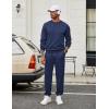COOFANDY Men’s Tracksuit 2 Piece Sweatsuit Set Long Sleeve Pullover Athletic Suit For Sports Casual Fitness Jogging(Style B-navy Blue)