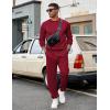 COOFANDY Men’s Tracksuit 2 Piece Sweatsuit Set Long Sleeve Pullover Athletic Suit For Sports Casual Fitness Jogging(Style B-wine Red)