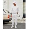 COOFANDY Men’s Tracksuit 2 Piece Sweatsuit Set Long Sleeve Pullover Athletic Suit For Sports Casual Fitness Jogging(White)
