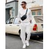 COOFANDY Men’s Tracksuit 2 Piece Sweatsuit Set Long Sleeve Pullover Athletic Suit For Sports Casual Fitness Jogging(White)