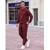 COOFANDY Men’s Tracksuit 2 Piece Sweatsuit Set Long Sleeve Pullover Athletic Suit For Sports Casual Fitness Jogging(Wine Red)