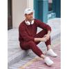 COOFANDY Men’s Tracksuit 2 Piece Sweatsuit Set Long Sleeve Pullover Athletic Suit For Sports Casual Fitness Jogging(Wine Red)