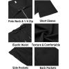 COOFANDY Mens Tracksuit Casual 2 Piece Quarter Zip Polo Shirt and Shorts Set Athletic Jogging Sports Outfits(Black)