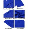 COOFANDY Mens Tracksuit Casual 2 Piece Quarter Zip Polo Shirt and Shorts Set Athletic Jogging Sports Outfits(Sapphire)