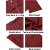 COOFANDY Mens Tracksuit Casual 2 Piece Quarter Zip Polo Shirt and Shorts Set Athletic Jogging Sports Outfits(Wine Red)
