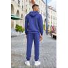 COOFANDY Men’s Tracksuits 2 Pieces Waffle Hoodies Sweatsuit Sets Sports Jogging Suit Set(Blue)
